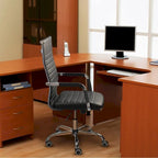 Chaise de bureau Homall à dossier haut côtelé