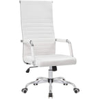 Chaise de bureau Homall à dossier haut côtelé