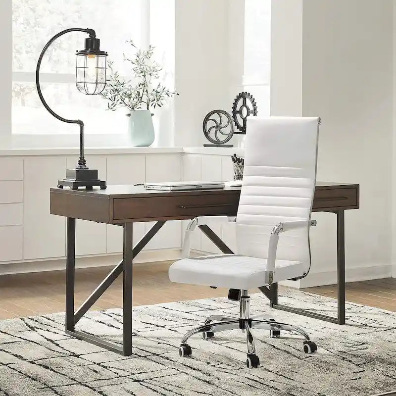 Chaise de bureau Homall à dossier haut côtelé