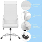 Chaise de bureau Homall à dossier haut côtelé