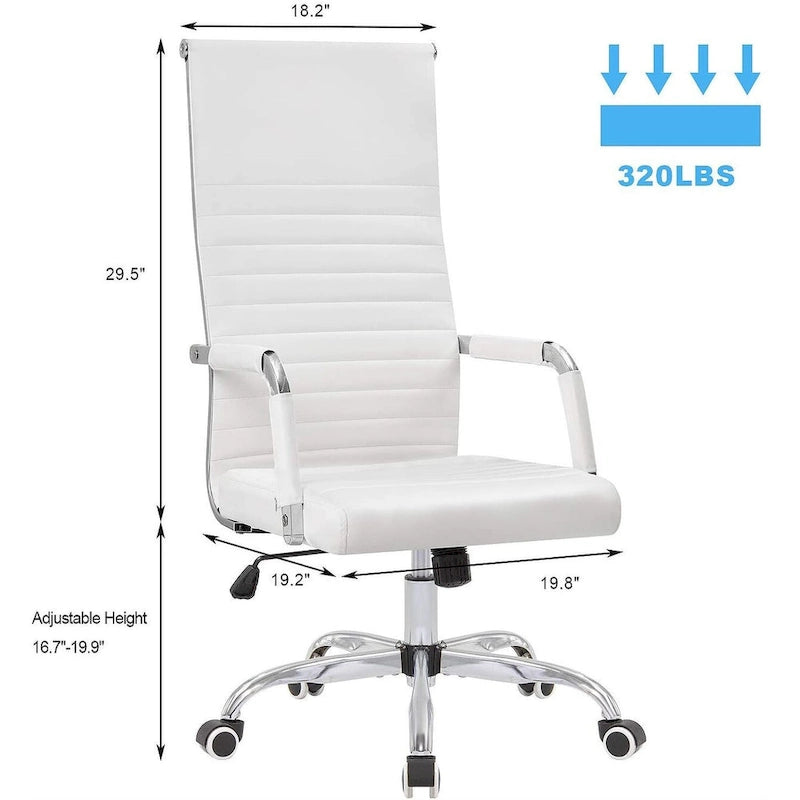 Chaise de bureau Homall à dossier haut côtelé
