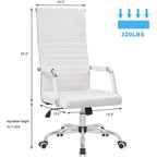 Chaise de bureau Homall à dossier haut côtelé