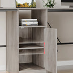Bureau en L de 60 pouces avec armoire de rangement, bureau d'ordinateur