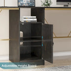 Bureau en L de 60 pouces avec armoire de rangement, bureau d'ordinateur
