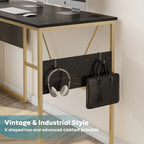 Bureau en L de 60 pouces avec armoire de rangement, bureau d'ordinateur