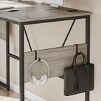 Bureau en L de 60 pouces avec armoire de rangement, bureau d'ordinateur