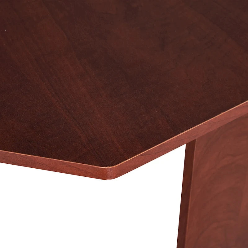 Bureau d'ordinateur HOMCOM avec compartiment pour imprimante, bureau d'angle en L avec rangement, poste de travail PC pour bureau à domicile