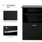 Bureau d'ordinateur HOMCOM avec compartiment pour imprimante, bureau d'angle en L avec rangement, poste de travail PC pour bureau à domicile