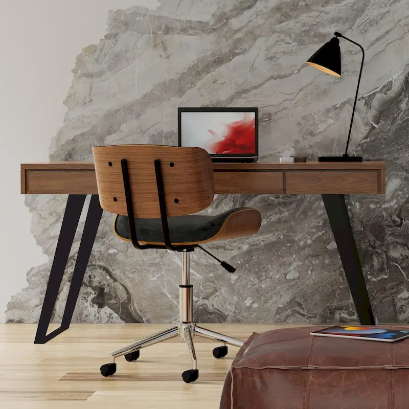 Bureau WYNDENHALL Mitchell de style industriel moderne de 54 pouces de large