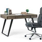 Bureau WYNDENHALL Mitchell de style industriel moderne de 54 pouces de large