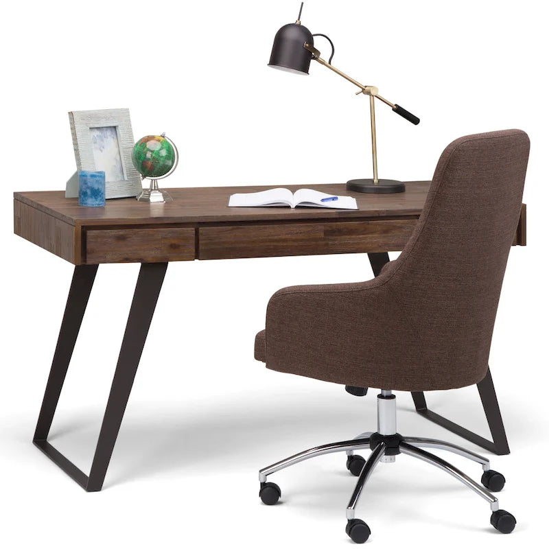 Bureau WYNDENHALL Mitchell de style industriel moderne de 54 pouces de large