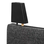 Lit plateforme haut Bridgevine Home gris foncé à panneaux rembourrés