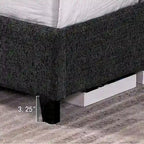 Lit plateforme haut Bridgevine Home gris foncé à panneaux rembourrés