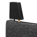 Lit plateforme haut Bridgevine Home gris foncé à panneaux rembourrés