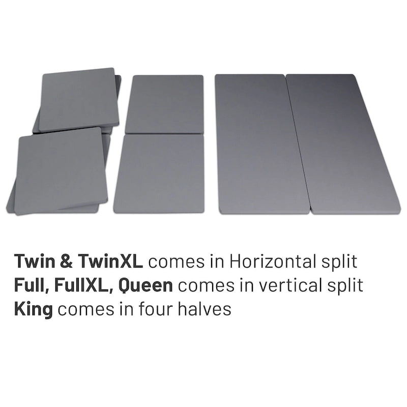 Planche de support pour matelas/lit, entièrement assemblée, fendue en 1,5 pouce, ensemble de 2.