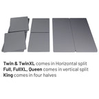 Planche de support pour matelas/lit, entièrement assemblée, fendue en 1,5 pouce, ensemble de 2.