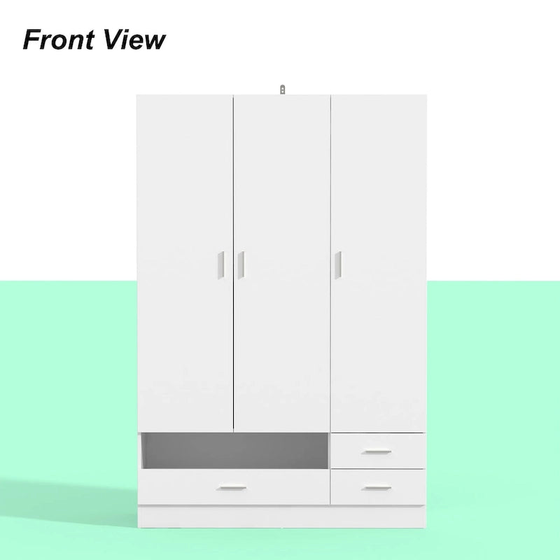 Ensemble armoire et bureau - Ensemble de chambre gain de place transformable en coiffeuse