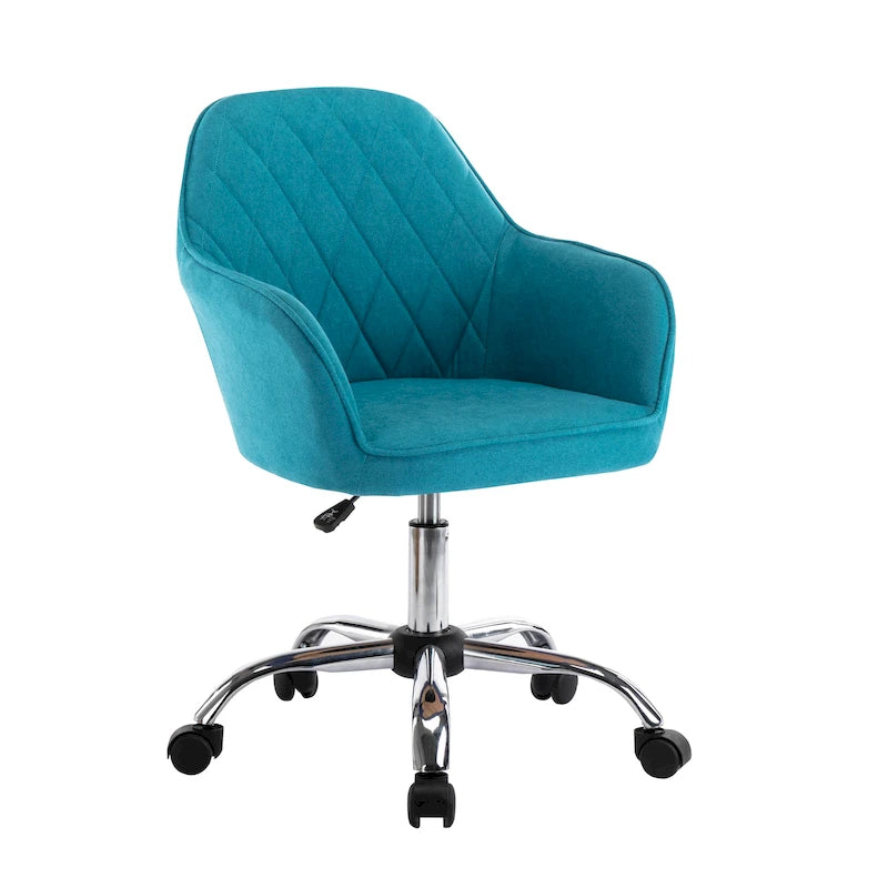 Chaise de bureau Porthos Home Noa, en tissu et à roulettes