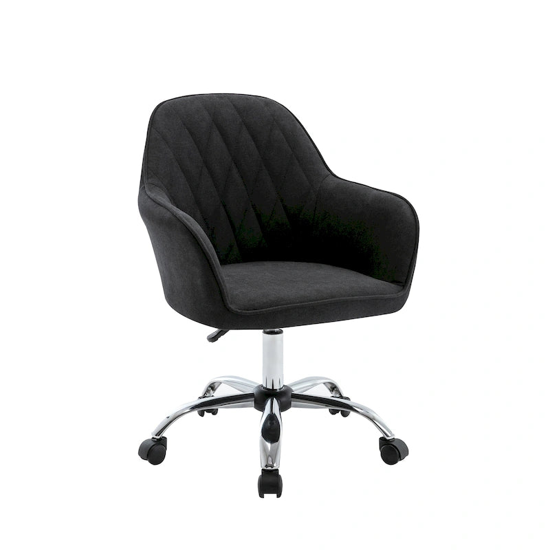 Chaise de bureau Porthos Home Noa, en tissu et à roulettes