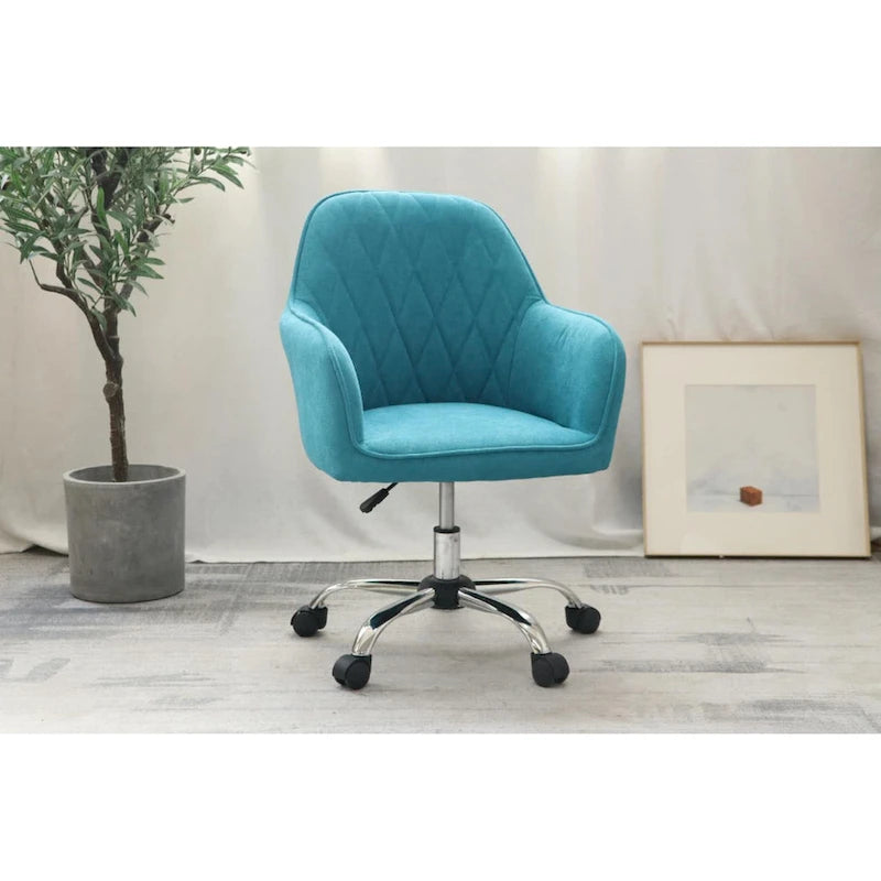Chaise de bureau Porthos Home Noa, en tissu et à roulettes