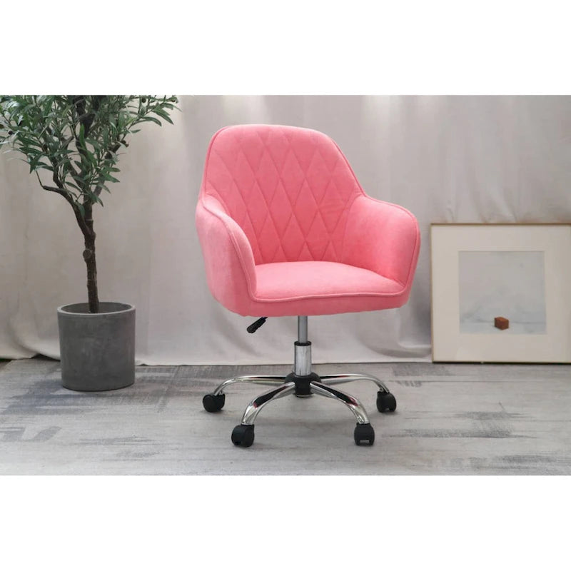 Chaise de bureau Porthos Home Noa, en tissu et à roulettes