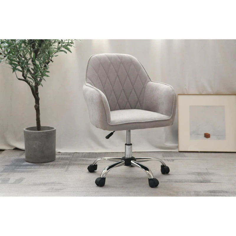 Chaise de bureau Porthos Home Noa, en tissu et à roulettes