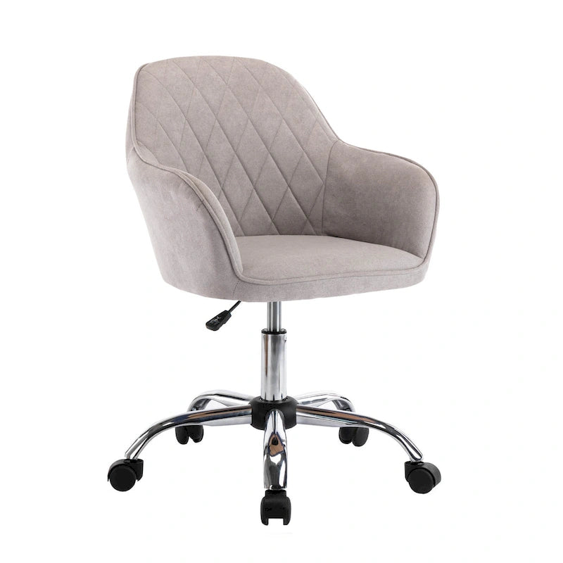Chaise de bureau Porthos Home Noa, en tissu et à roulettes