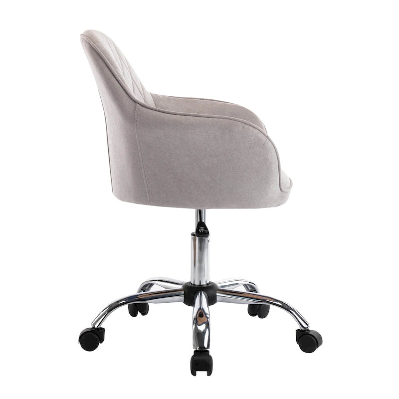 Chaise de bureau Porthos Home Noa, en tissu et à roulettes