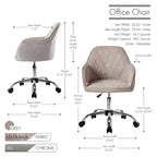 Chaise de bureau Porthos Home Noa, en tissu et à roulettes