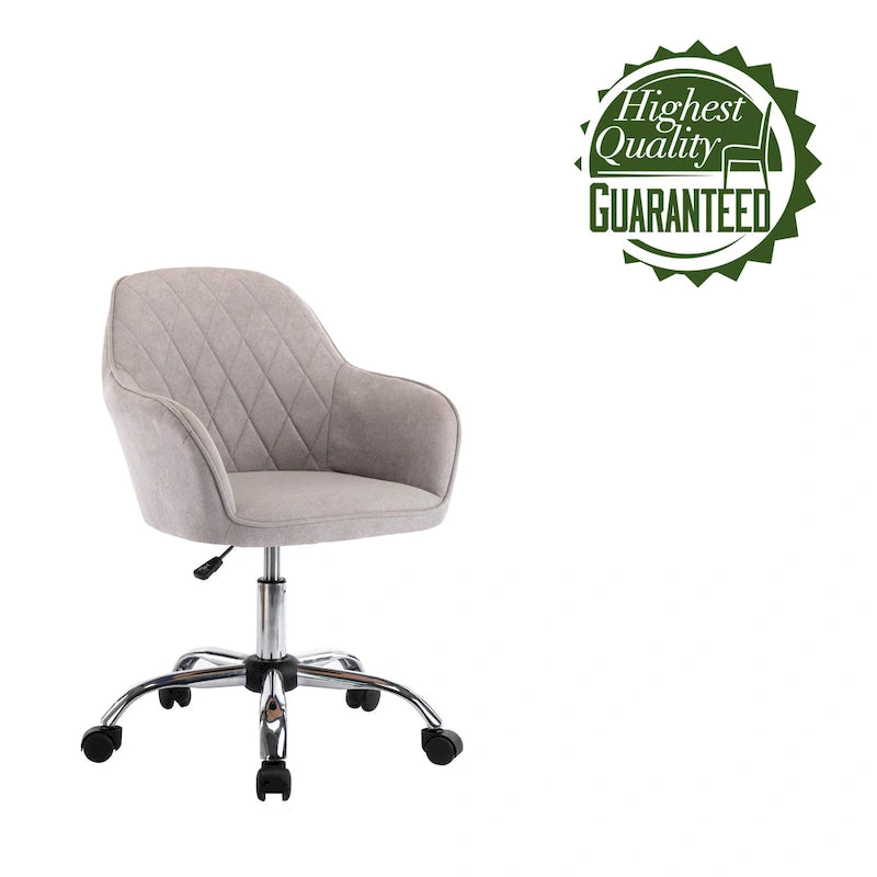 Chaise de bureau Porthos Home Noa, en tissu et à roulettes