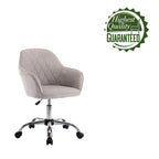 Chaise de bureau Porthos Home Noa, en tissu et à roulettes