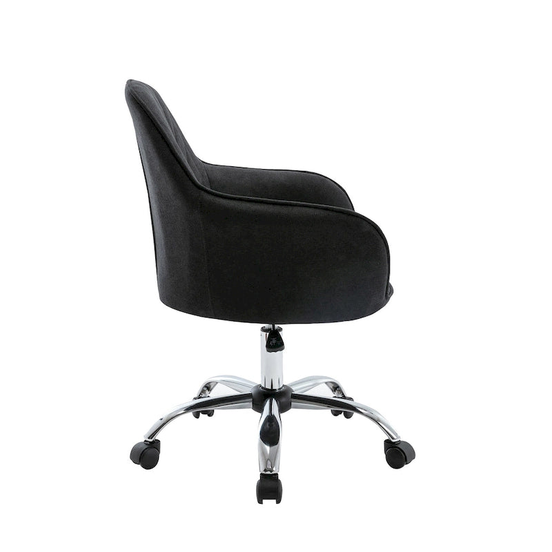 Chaise de bureau Porthos Home Noa, en tissu et à roulettes