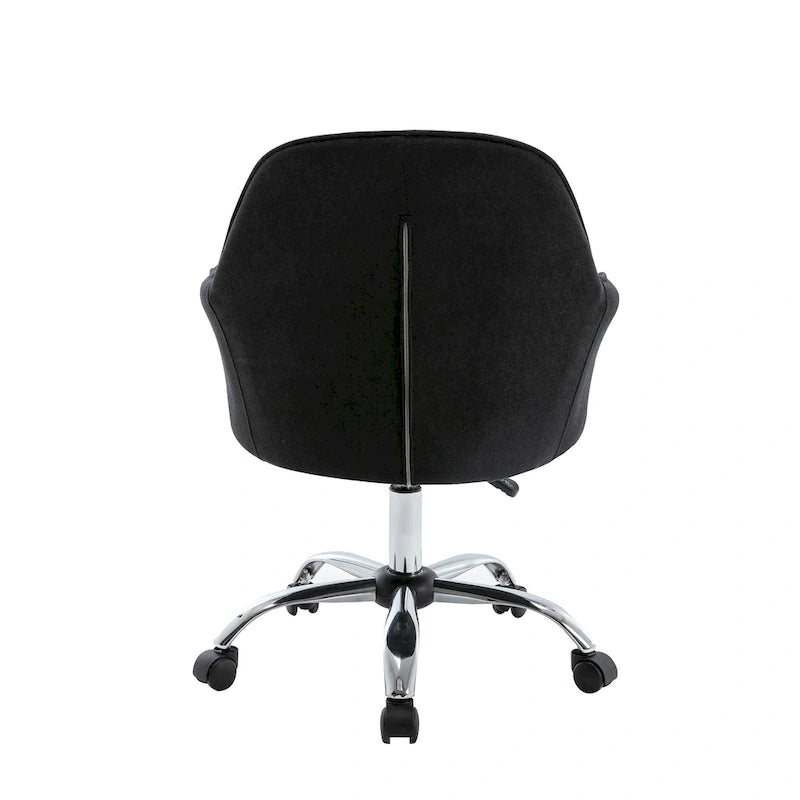 Chaise de bureau Porthos Home Noa, en tissu et à roulettes