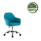 Chaise de bureau Porthos Home Noa, en tissu et à roulettes