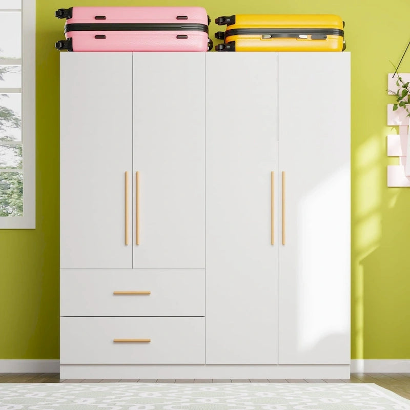Armoire-penderie autoportante, meuble de rangement pour vêtements