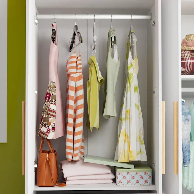 Armoire-penderie autoportante, meuble de rangement pour vêtements