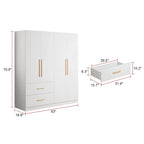 Armoire-penderie autoportante, meuble de rangement pour vêtements