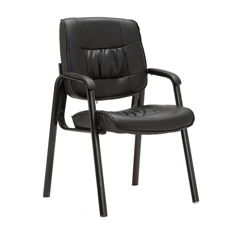 Fauteuil de conférence BTExpert Premium Leather pour salle d'attente/réception, en cuir de qualité supérieure.
