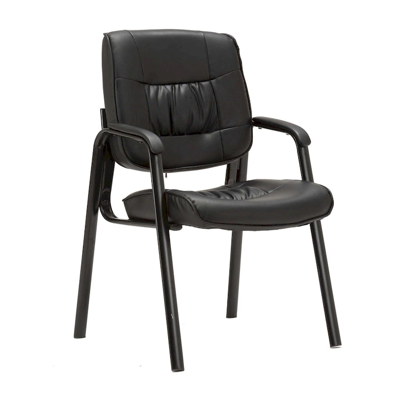 Fauteuil de conférence BTExpert Premium Leather pour salle d'attente/réception, en cuir de qualité supérieure.