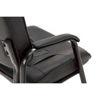 Fauteuil de conférence BTExpert Premium Leather pour salle d'attente/réception, en cuir de qualité supérieure.