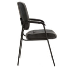 Fauteuil de conférence BTExpert Premium Leather pour salle d'attente/réception, en cuir de qualité supérieure.