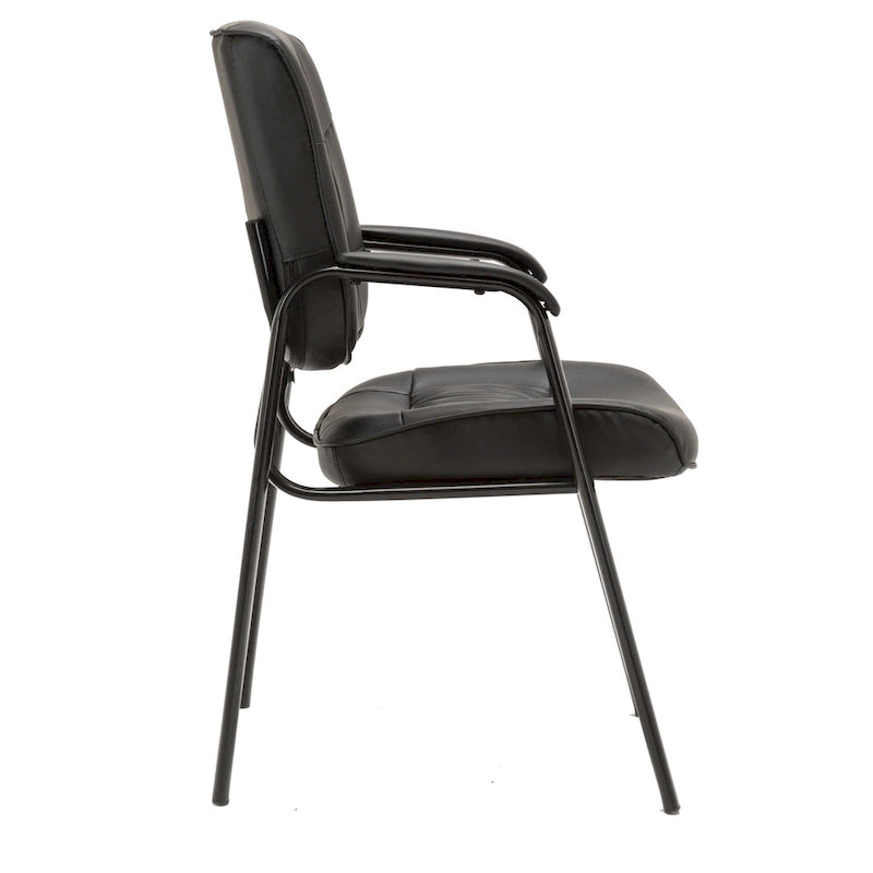 Fauteuil de conférence BTExpert Premium Leather pour salle d'attente/réception, en cuir de qualité supérieure.