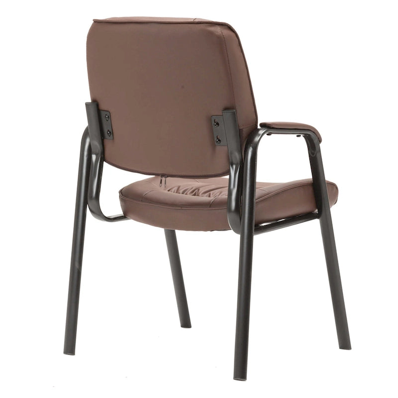 Fauteuil de conférence BTExpert Premium Leather pour salle d'attente/réception, en cuir de qualité supérieure.