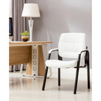Fauteuil de conférence BTExpert Premium Leather pour salle d'attente/réception, en cuir de qualité supérieure.