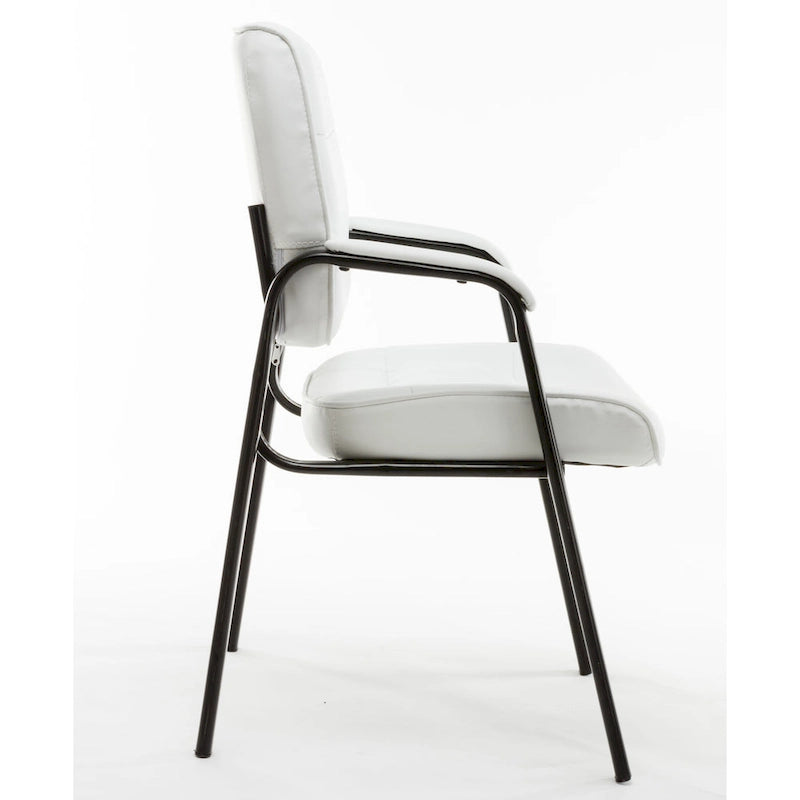 Fauteuil de conférence BTExpert Premium Leather pour salle d'attente/réception, en cuir de qualité supérieure.