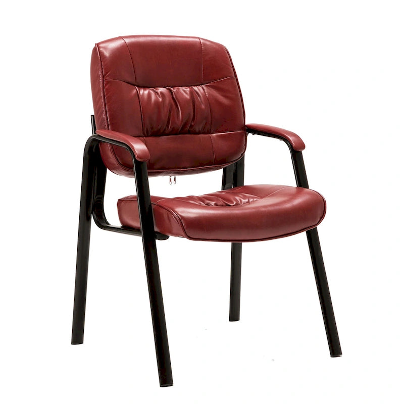 Fauteuil de conférence BTExpert Premium Leather pour salle d'attente/réception, en cuir de qualité supérieure.