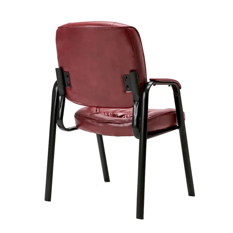 Fauteuil de conférence BTExpert Premium Leather pour salle d'attente/réception, en cuir de qualité supérieure.