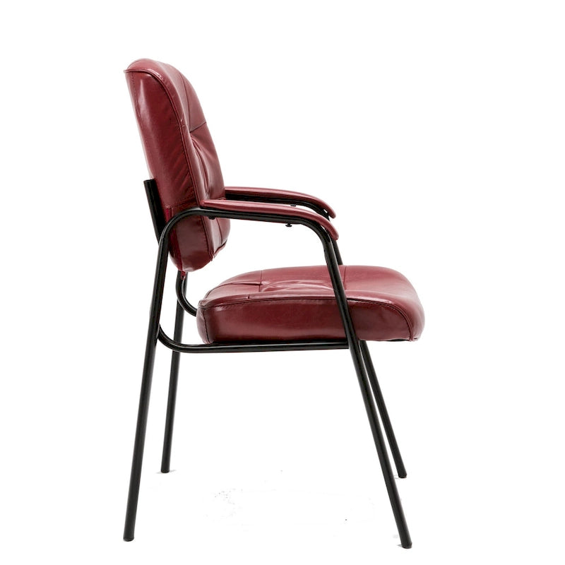 Fauteuil de conférence BTExpert Premium Leather pour salle d'attente/réception, en cuir de qualité supérieure.