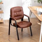 Fauteuil de conférence BTExpert Premium Leather pour salle d'attente/réception, en cuir de qualité supérieure.