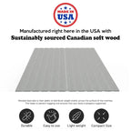 0,75 Support de matelas vertical standard à lattes en bois avec housse.